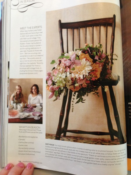 Poppies & Posies and The Trove featured in Martha Stewart Magazine